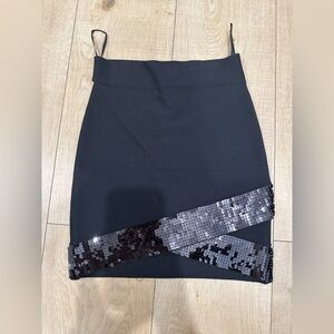 Bcbg maxazria Elegant Black Sequin Women's Skirt bandage size xs